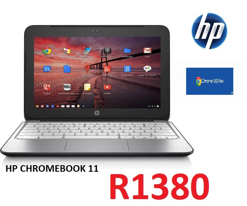 HP Chromebook C11, 1.60 GHz Intel , 2GB DDR3 RAM, 32GB mmc card, Chrome, 11" Sc