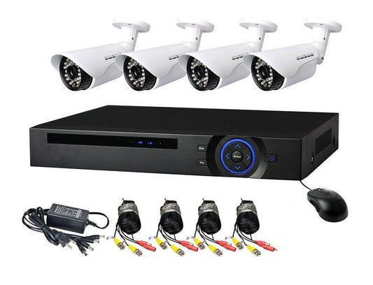 4 Channel CCTV Security Camera System AHD DVR Kit H.264 IP Networking Digital Video Recorder