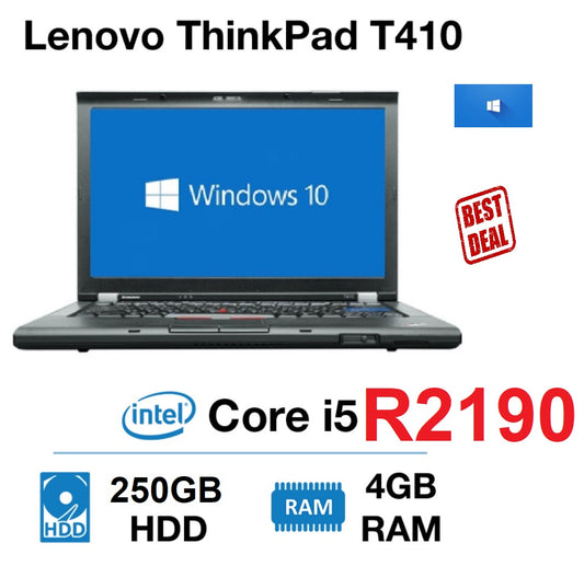 Lenovo Thinkpad T410 Intel Core i5- 2.60GHz