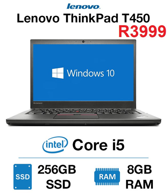 Lenovo ThinkPad T450 - Intel Core i5, 4th Gen 8GB-500GB