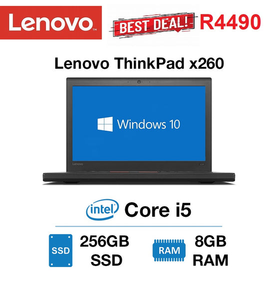 Lenovo ThinkPad X260 UltraBook Laptop | G6 i5 (Refurbished)8GB/256SSD