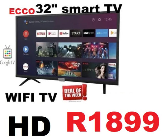 ECCO TV - 32" HD Frameless Smart Android TV